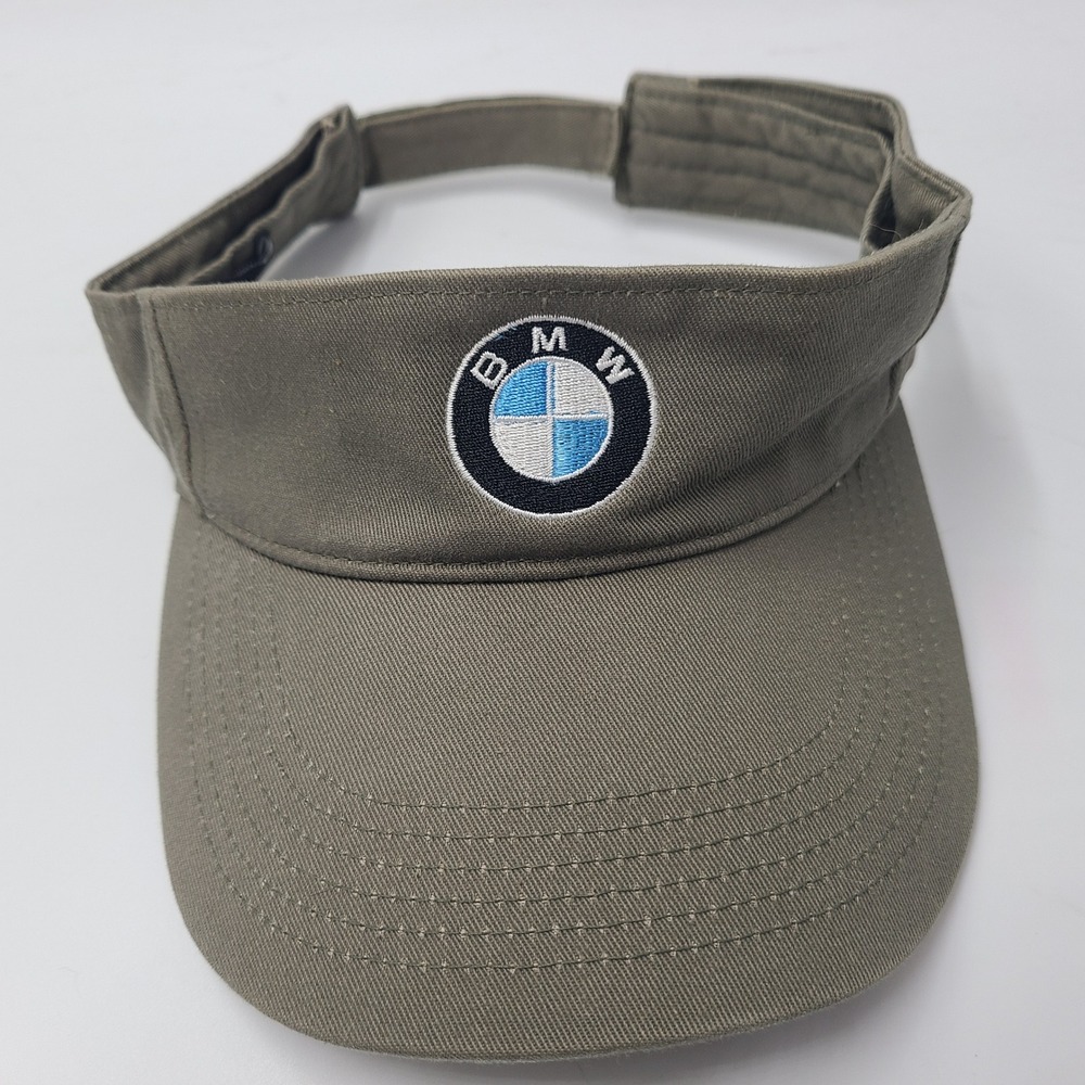 BMW Visor Hat Adjustable Green BMW Lifestyle Logo Car Racing Casual Outdoors Men